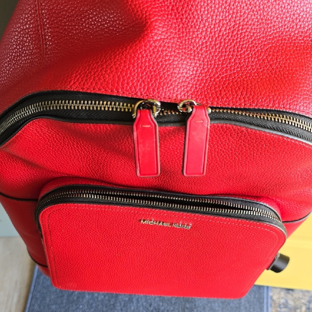 Michael Kors Bold Red Backpack - Picture 9 of 10